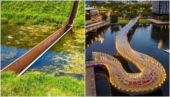 10 пешеходных мостов с инновационными диковинками и фантастическим дизайном