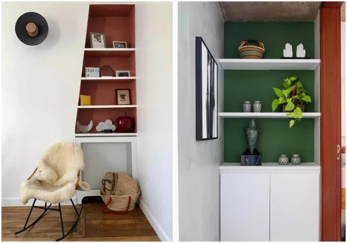 Как оригинально развесить полки, чтобы они гармонично вписались в интерьер