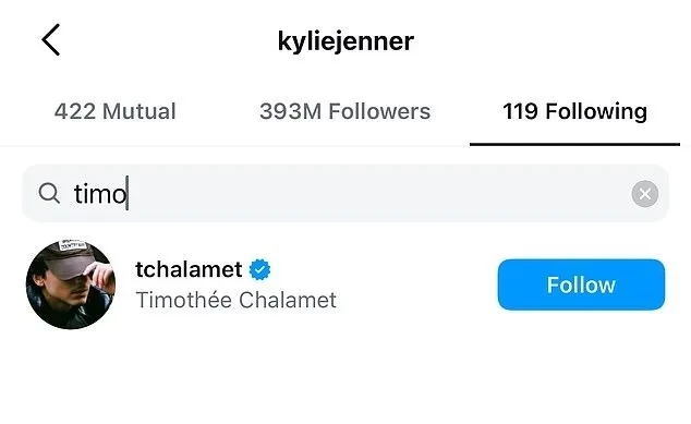 Кайли Дженнер подписалась на Тимоти Шаламе в соцсетях спустя два года отношений. А он на нее нет