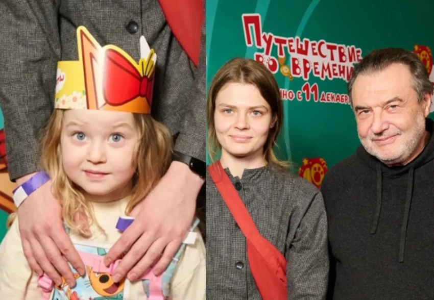 74-летний Алексей Учитель вышел в свет с молодой возлюбленной и их дочерью