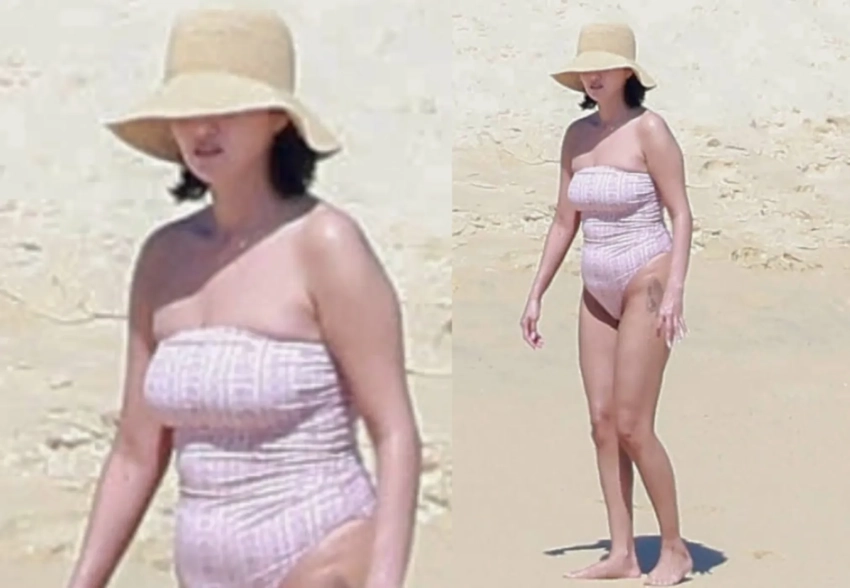 Селену Гомес засняли на пляже в купальнике