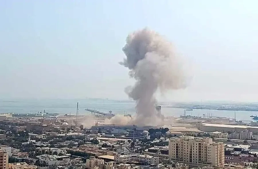 Иран атакует: показаны кадры мощного взрыва на базе ВМС США в Бахрейне